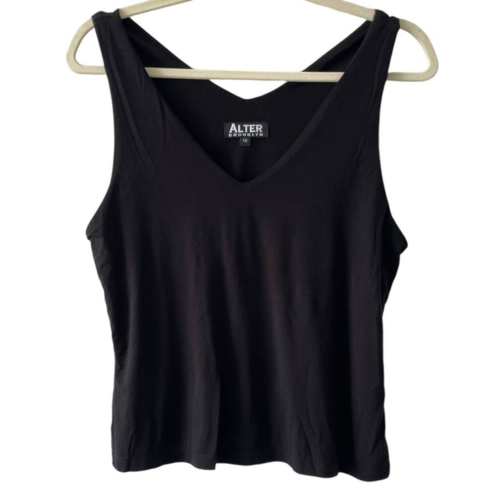 ALTER Brooklyn Black v-neck Tank Top | Women’s 1X